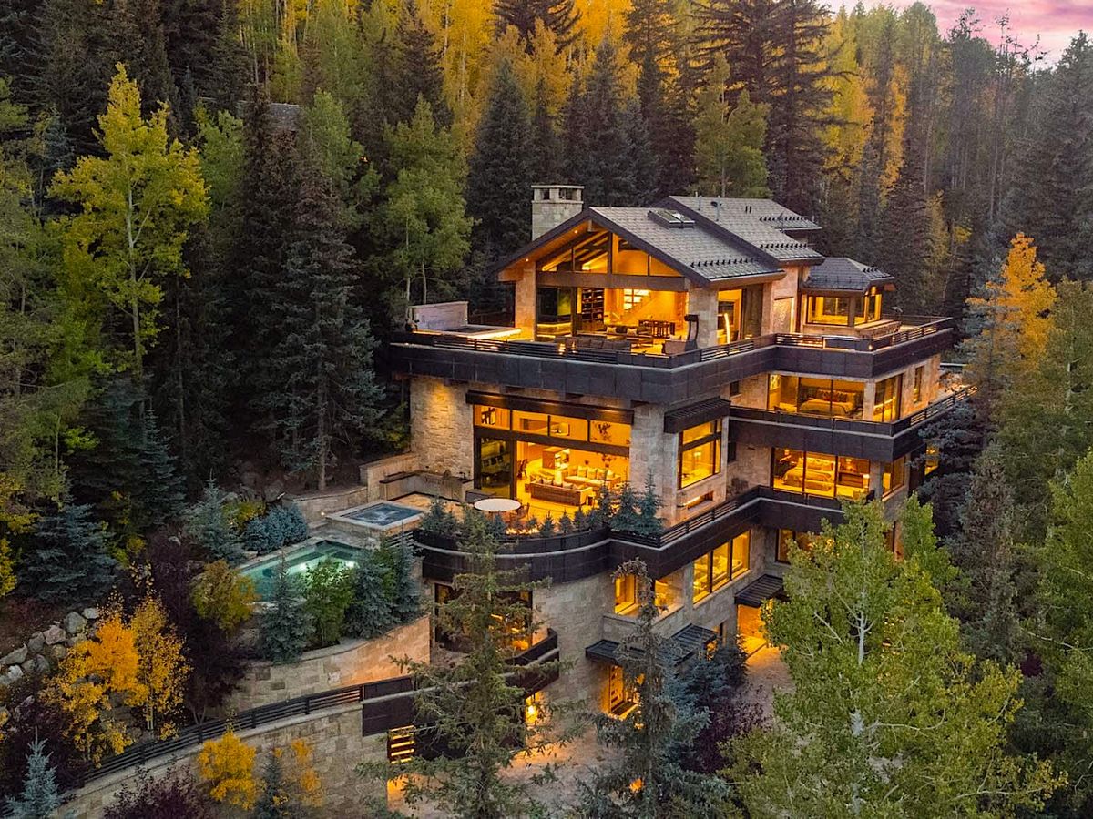 Aerial View of Large Luxury Vail Colorado Vacation Rental