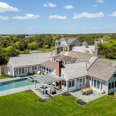 Aerial view of a Martha's Vineyard vacation rental.