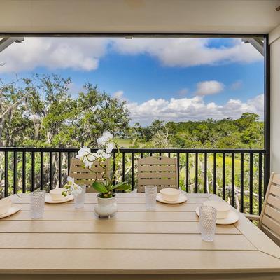 View from the deck of a Jekyll Island condo rental.
