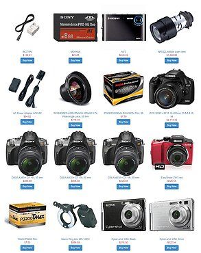 Product list page
