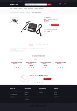 Product detail page