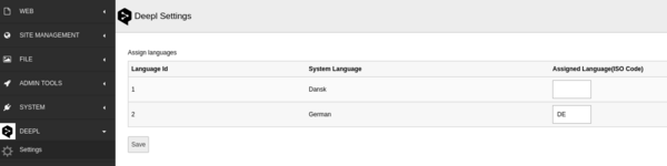 deepl settings