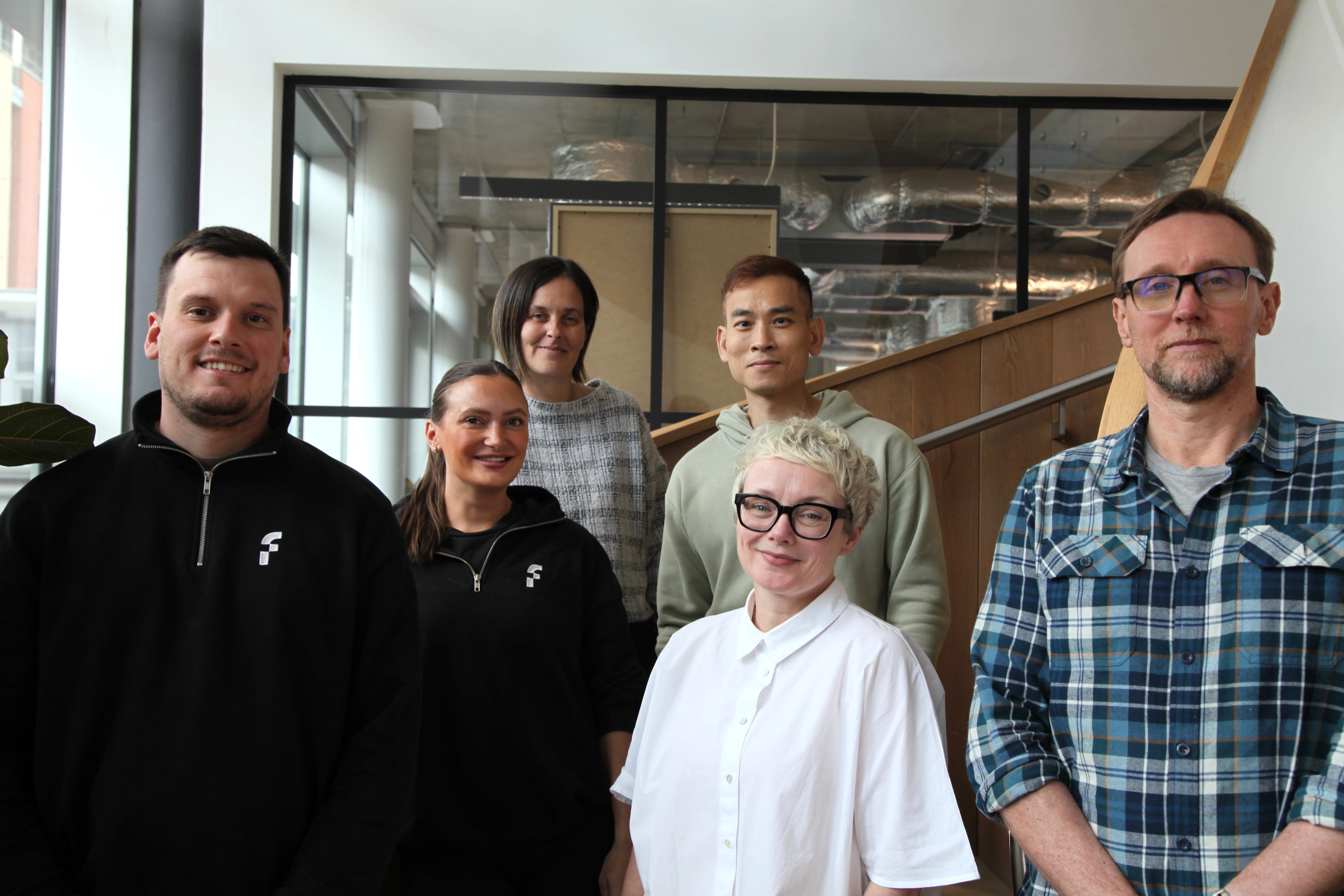The finance team: Ben, Natasha, Dawn, Billy, Sarah and Gavin