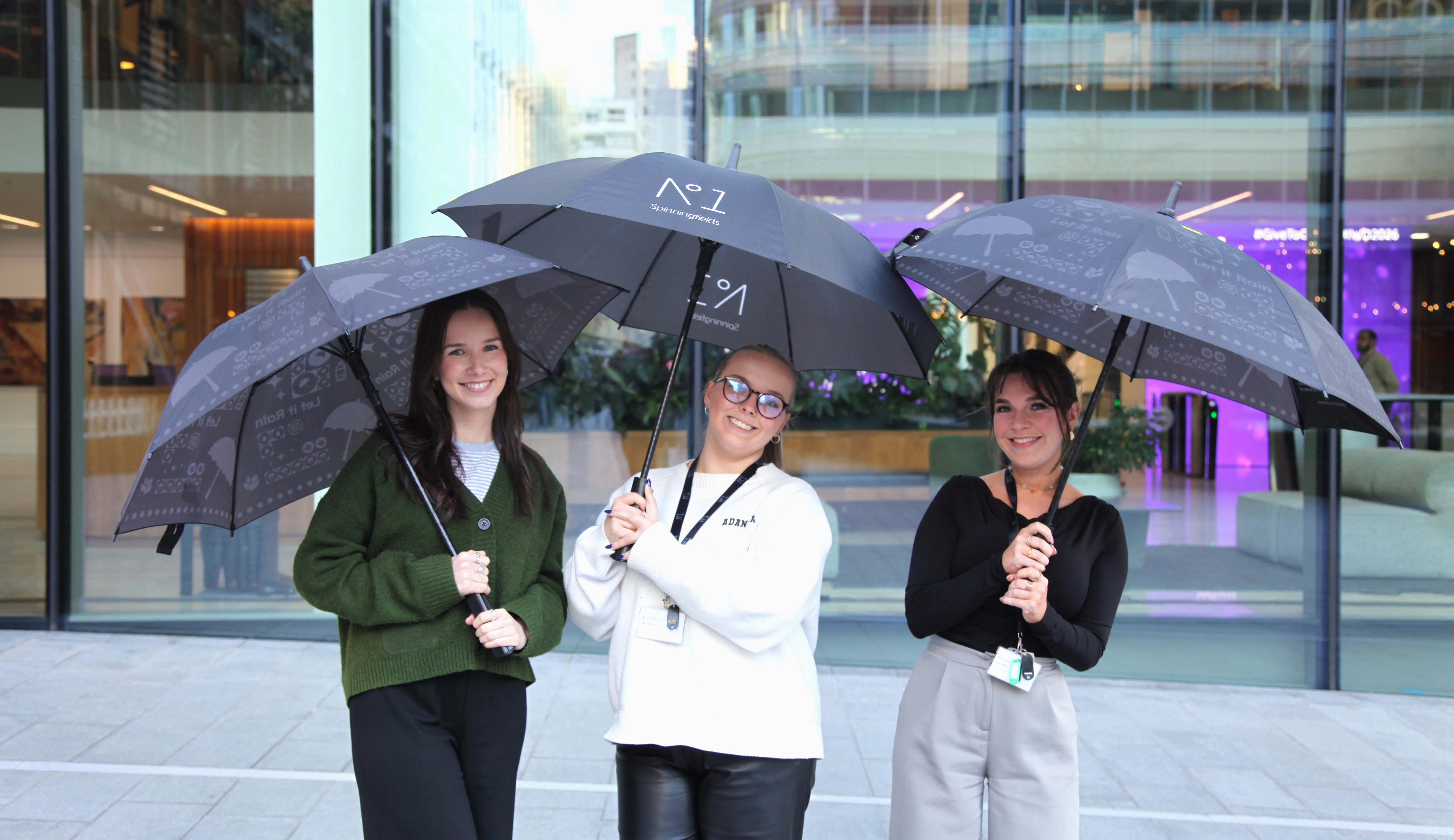 Drip Drop Umbrellas at No. 1 Spinningfields