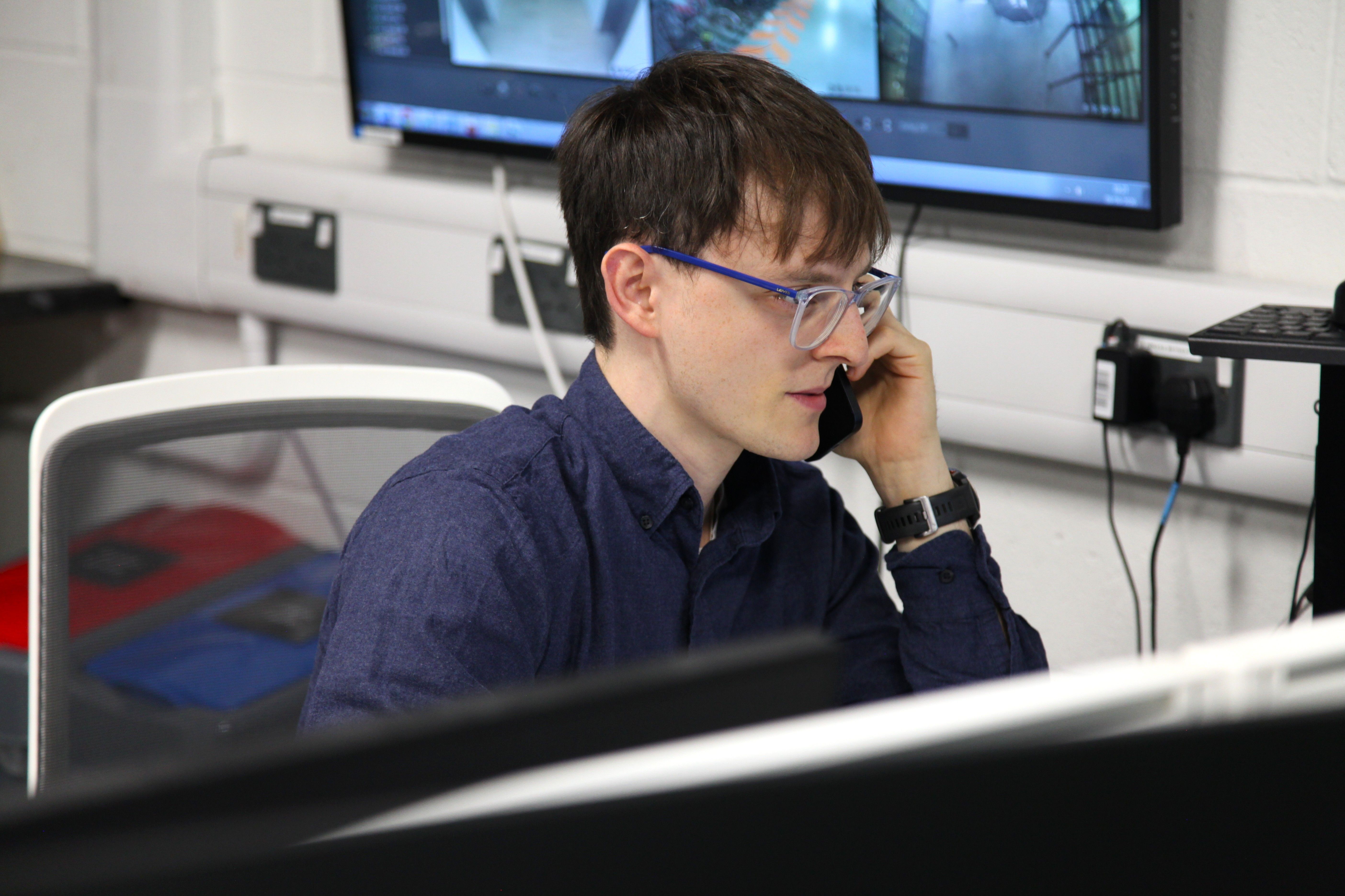Mike in his office