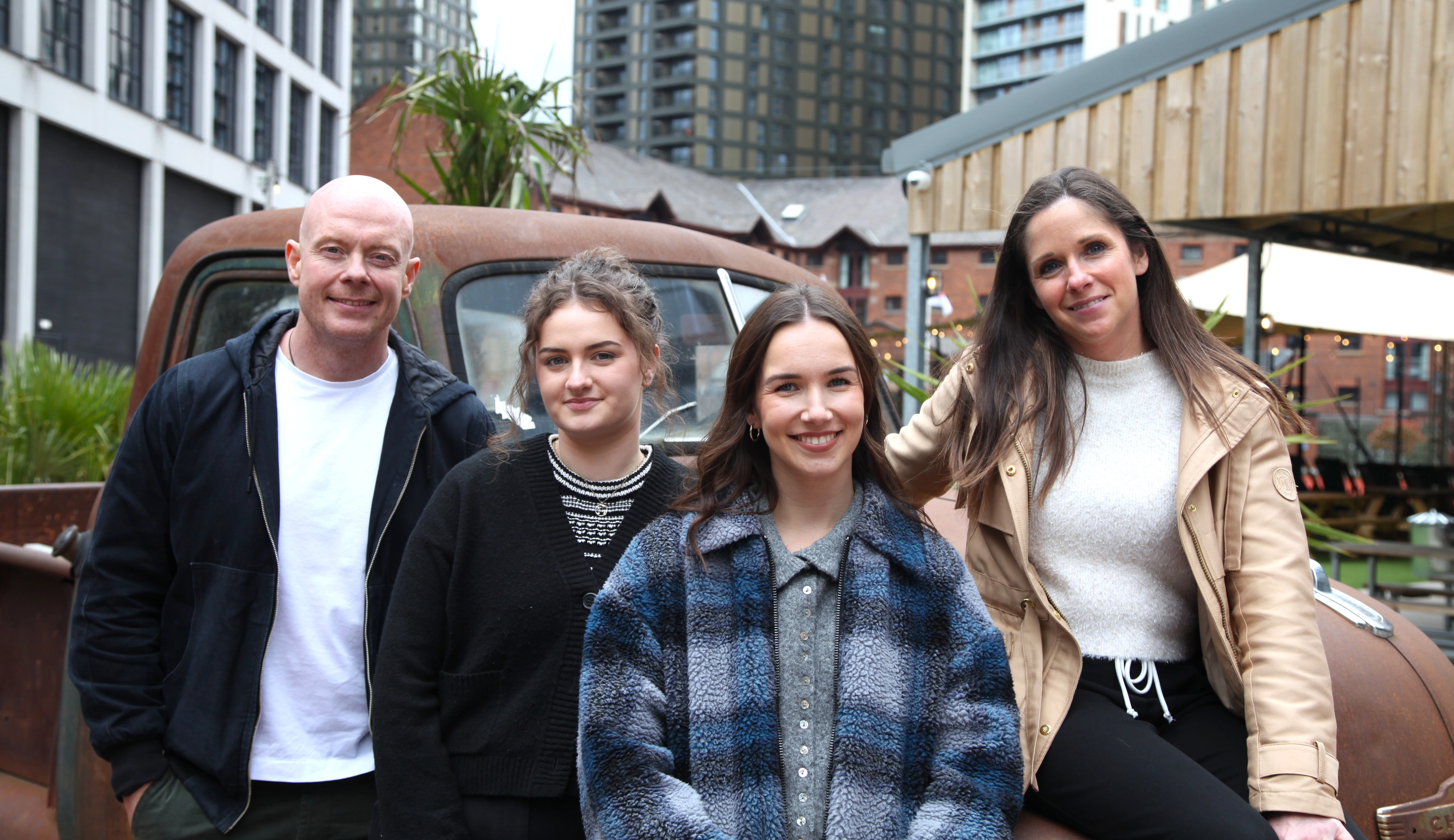 Pete, Caitlin, Emily and Gillian in St. John's