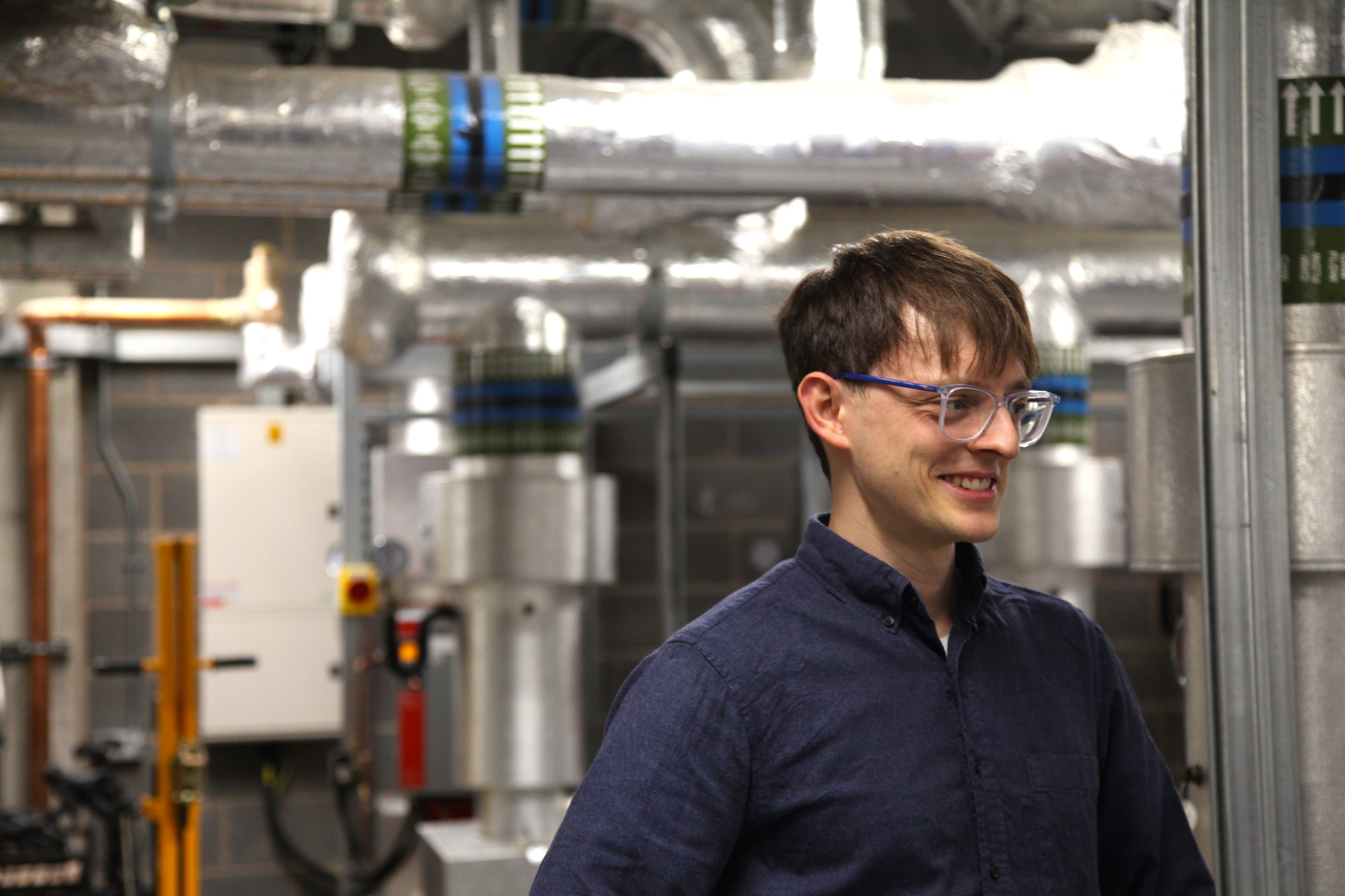 Mike in a plant room