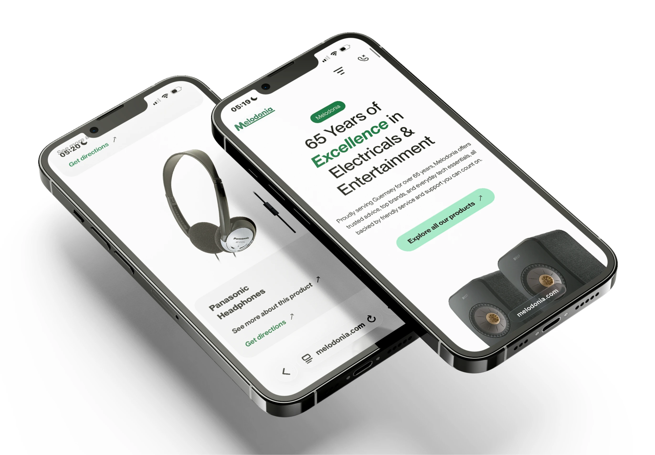 Melodonia website on IPhones