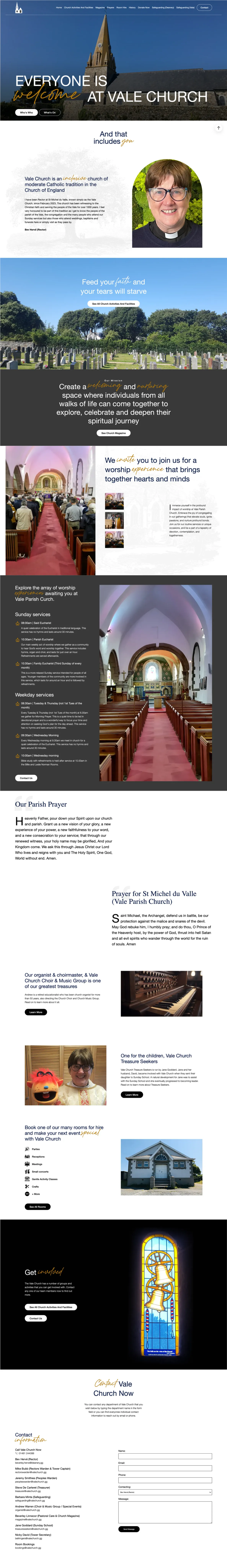 Full Page Vale Church Screenshot