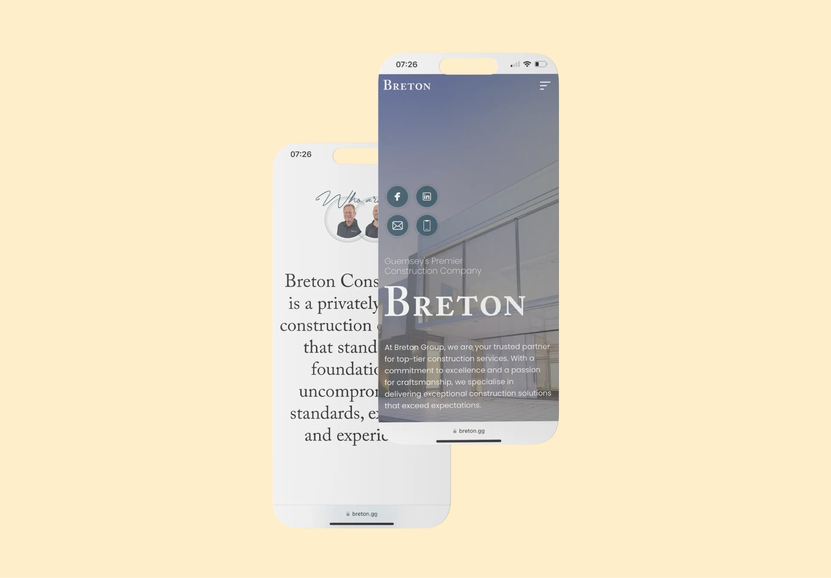 Breton Group Mobile Mockup