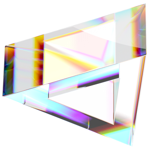 3D Glass Triangle Shape