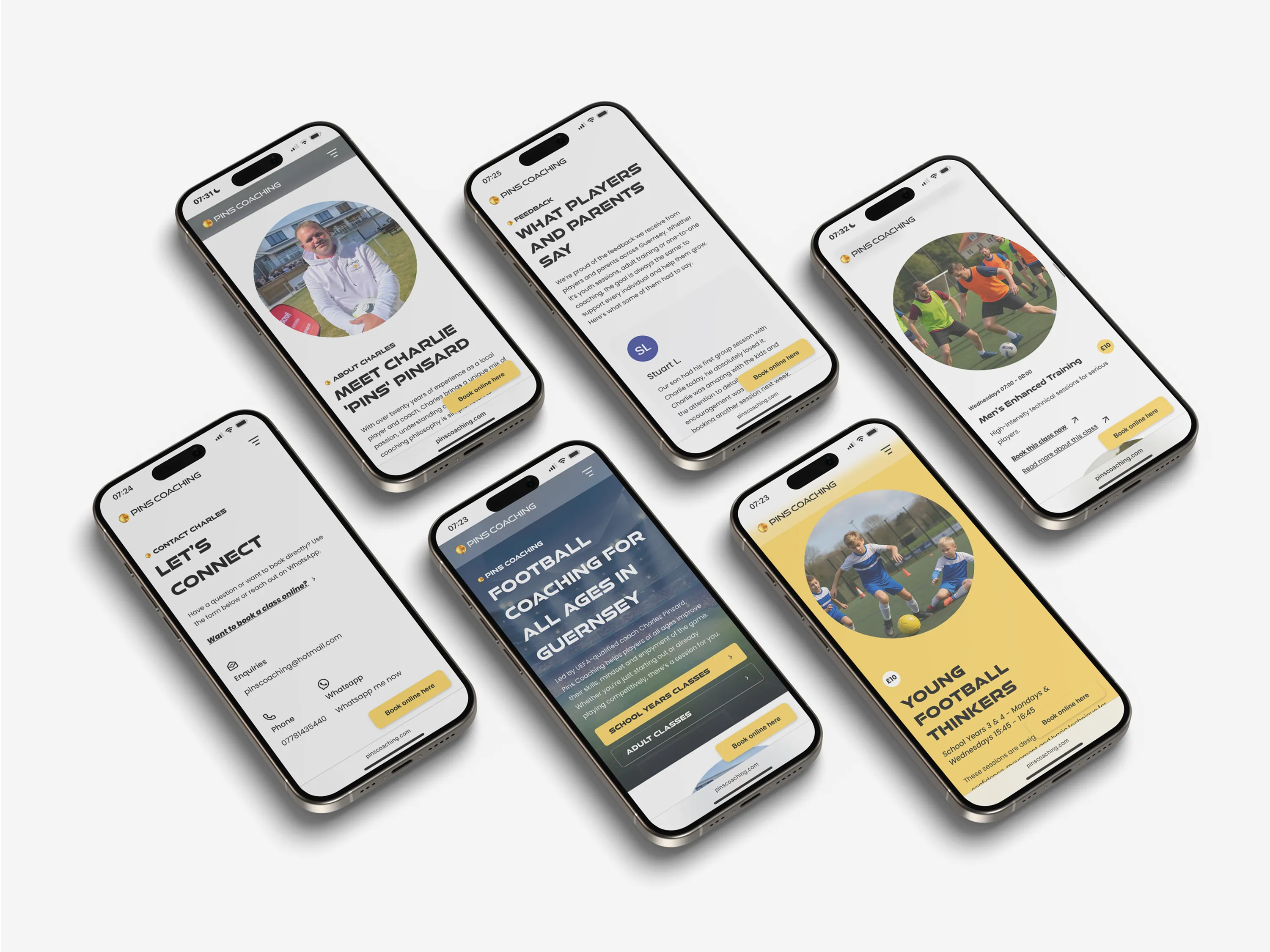Pins Coaching IPhone Mockups