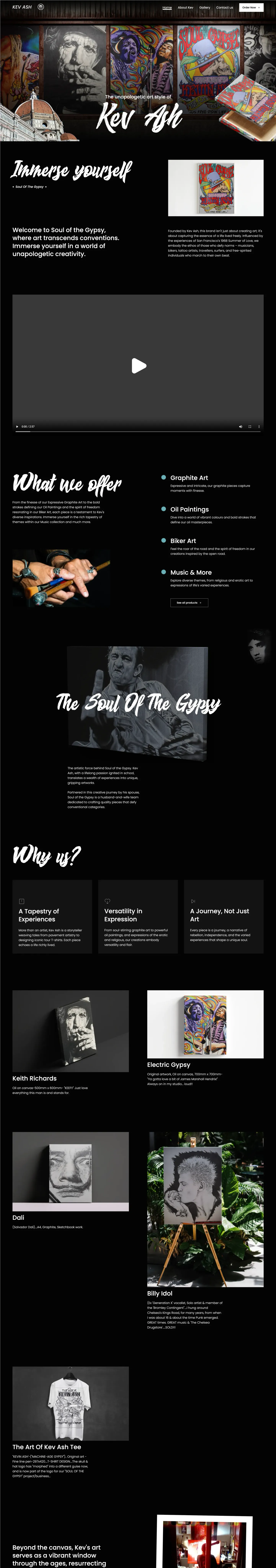 Full Page Screenshot of Soul Of The Gypsy Website