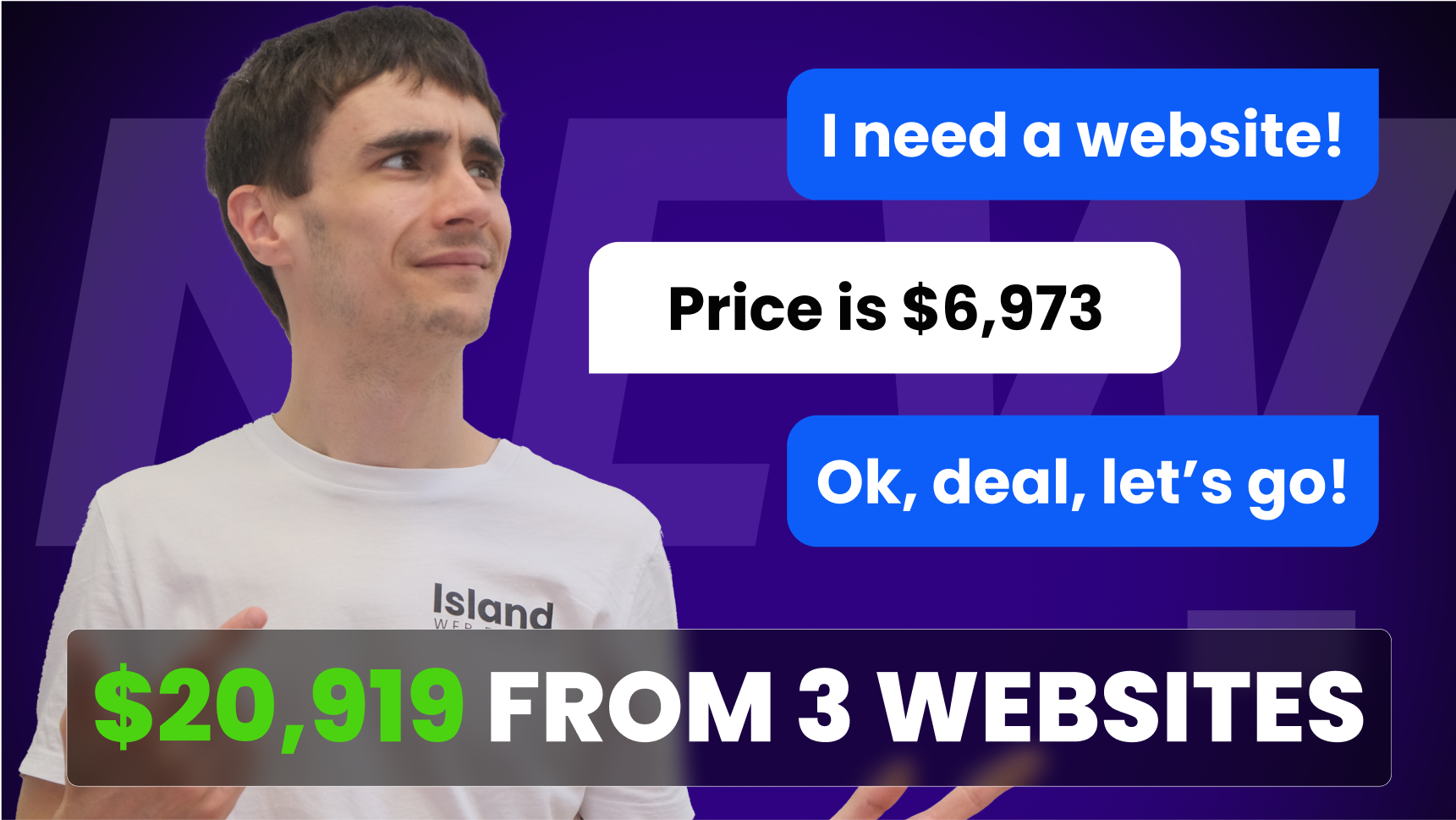 How To Get Web Design Clients Who Pay $7000+ (my formula from selling over 100 websites in a year) YouTube Thumbnail