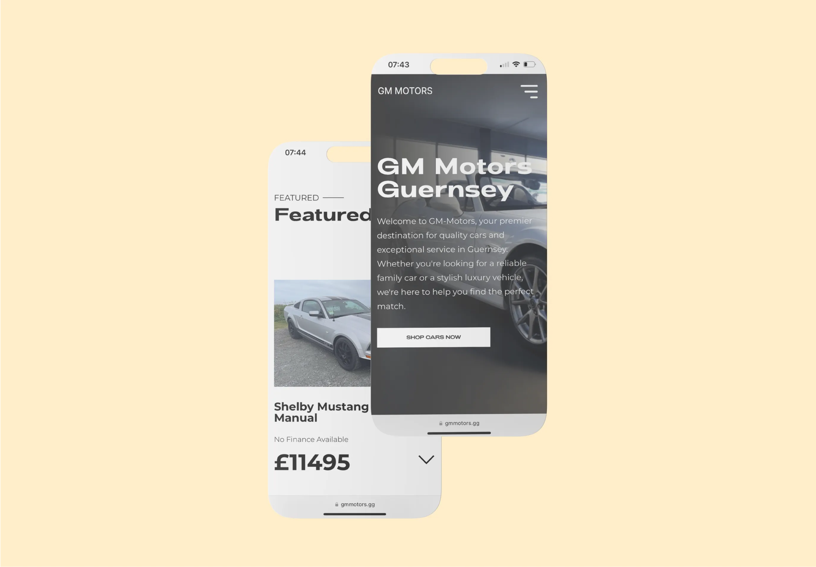 Gm Motors Website Mobile Mockups