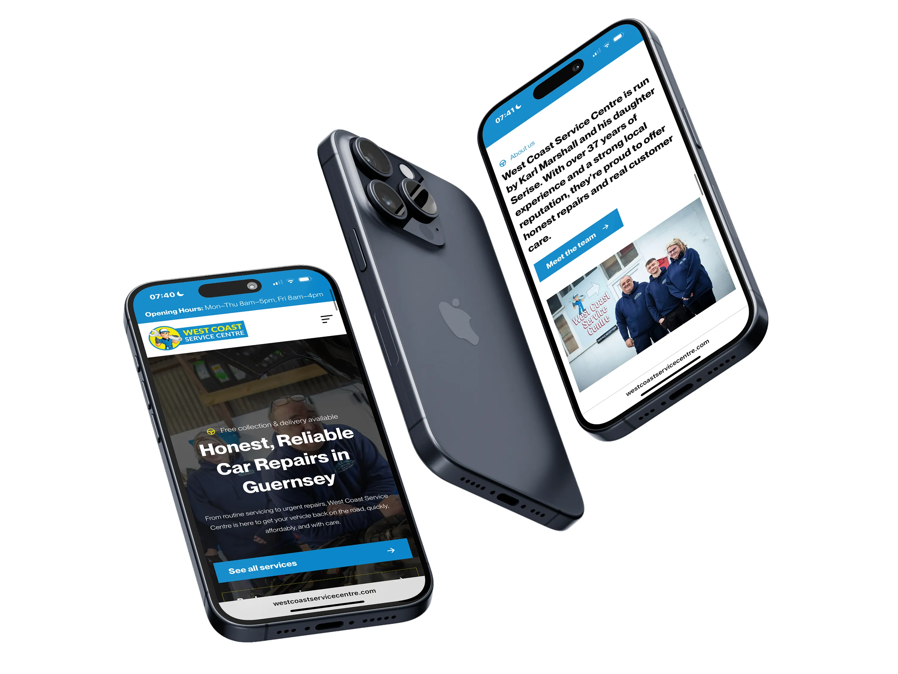 West Coast Service Centre IPhone Mockup