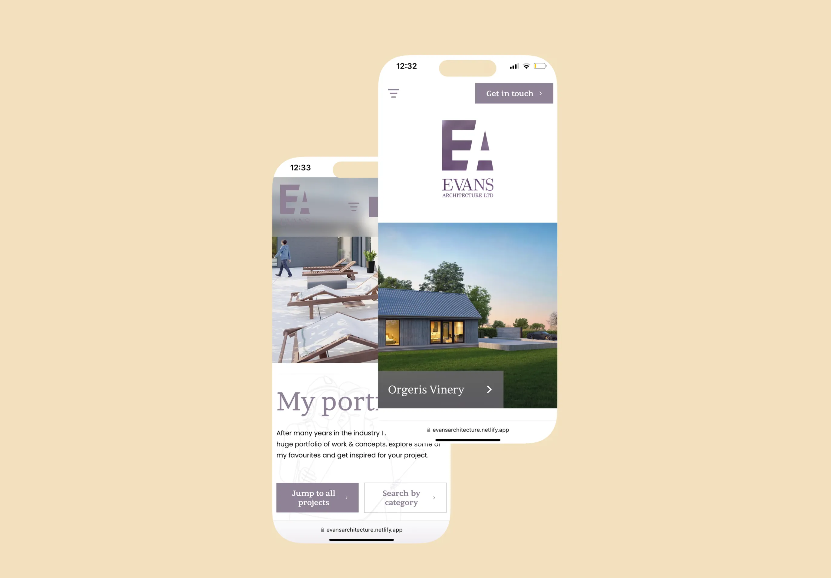 Evans Architecture Double IPhone MockUp