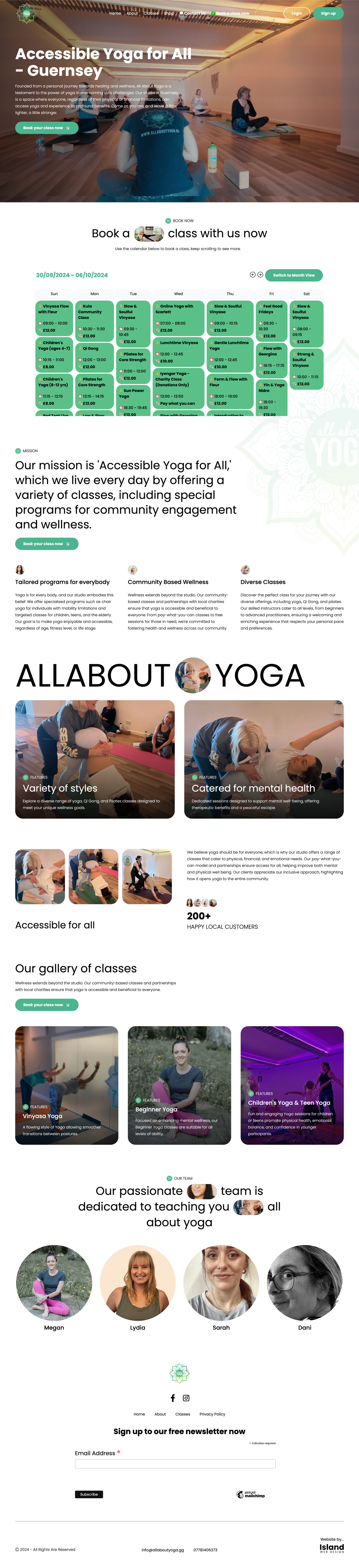 All About Yoga Full Page Screenshot