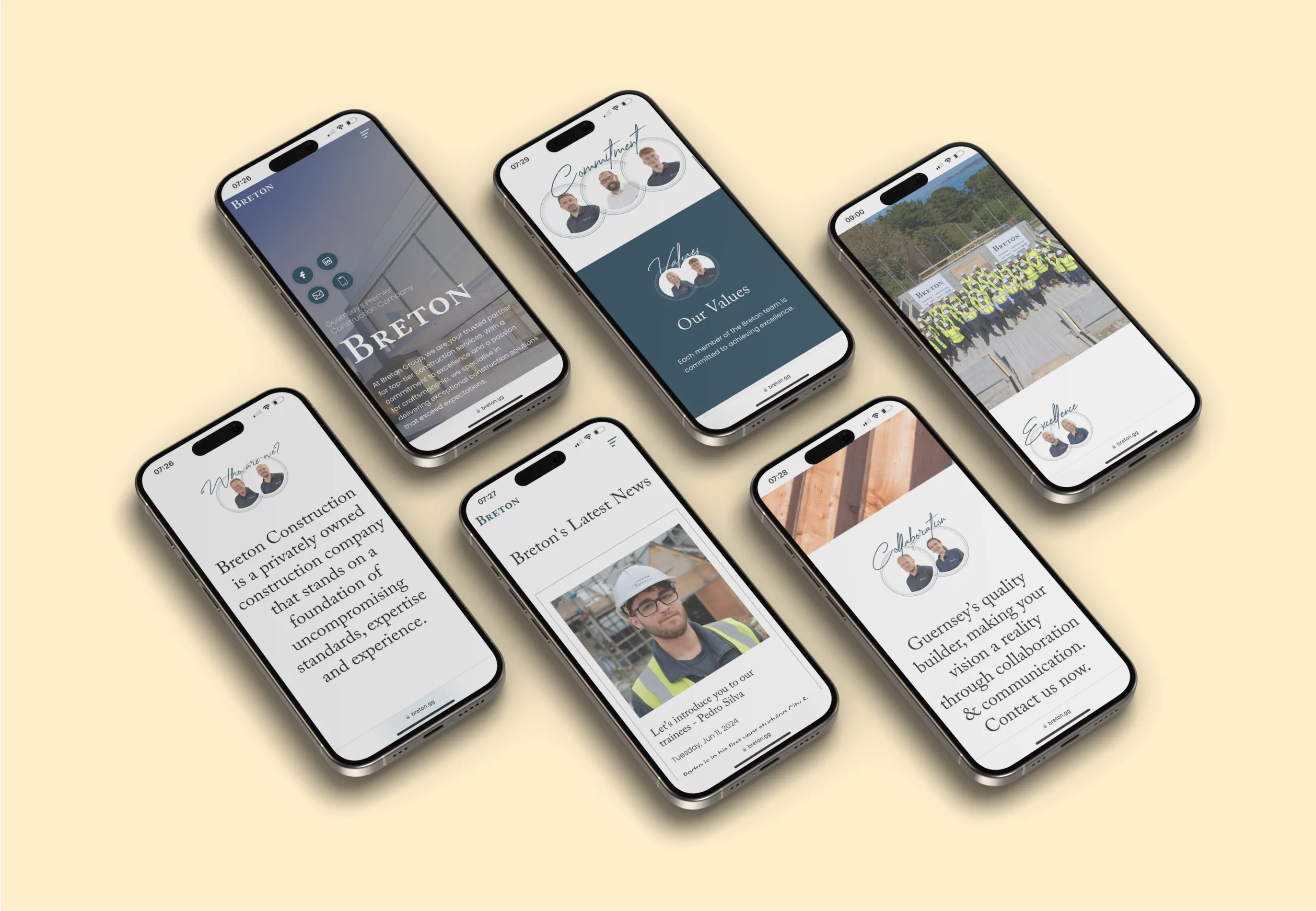 Breton Group 6 Screen Mobile Mockup