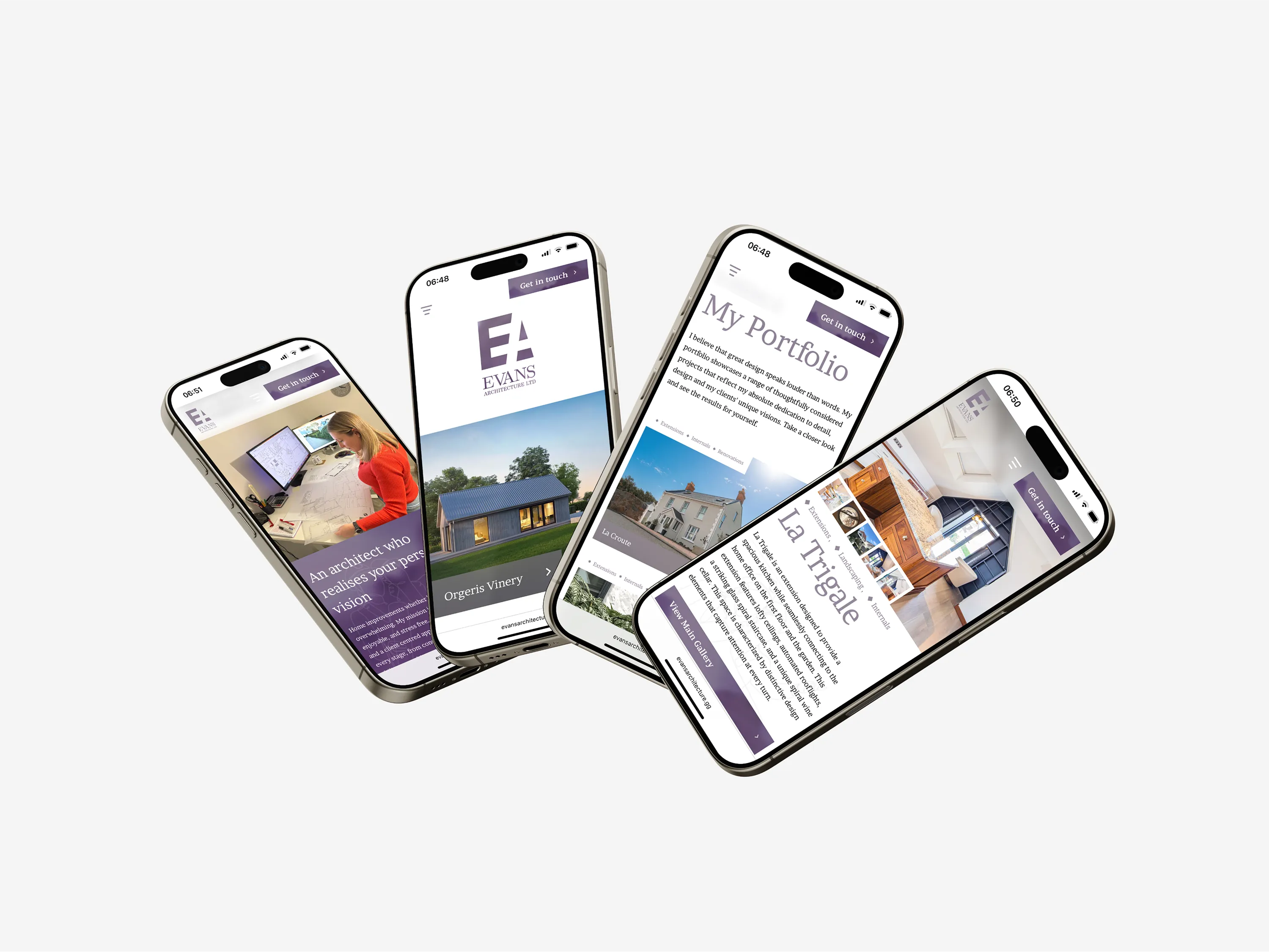 Evans Architecture Iphone Mockups