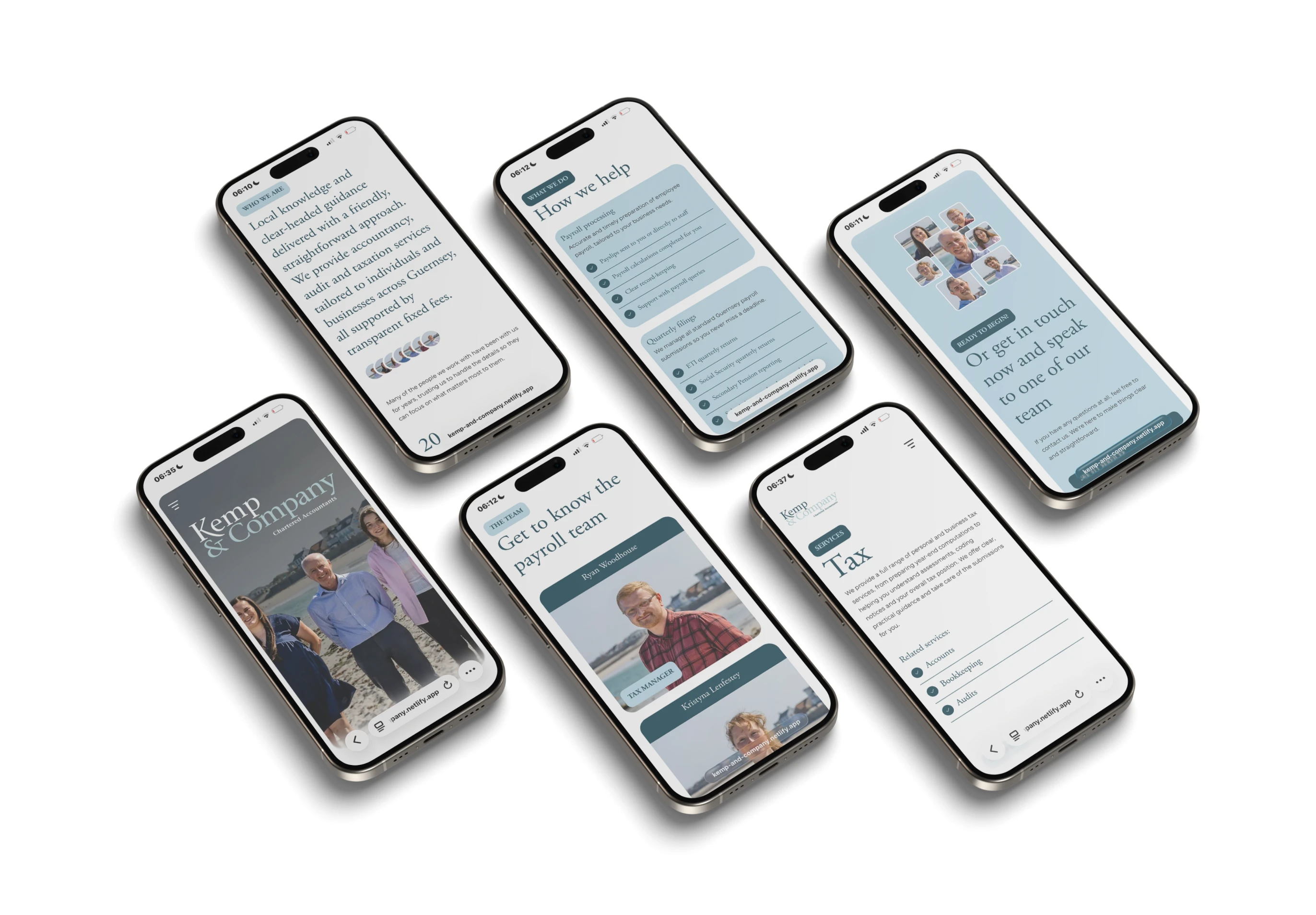 Kemp & Company website IPhone Multi Screen MockUp