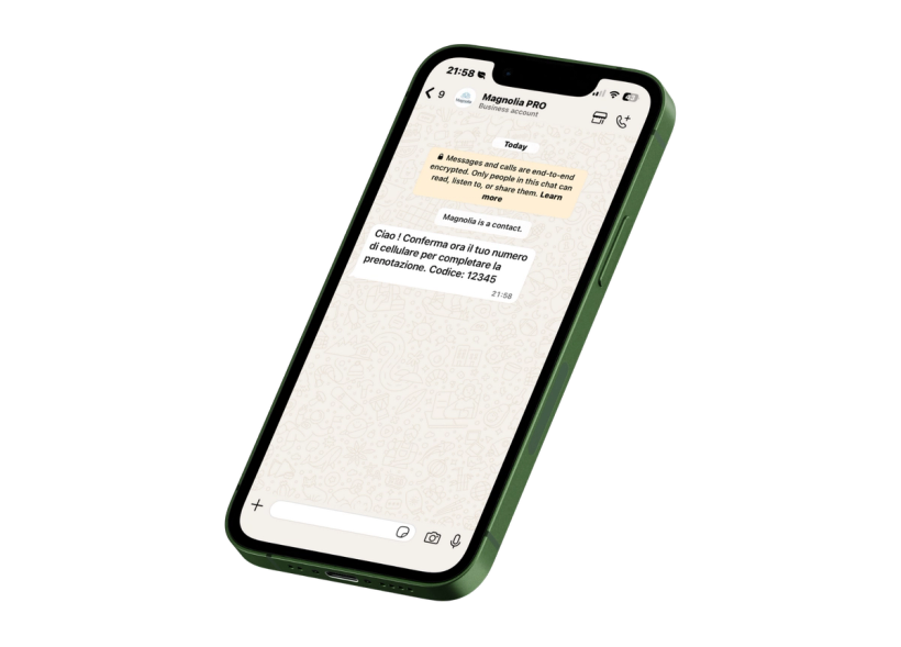 Conferma del cellulare prima di confermare la prenotazione