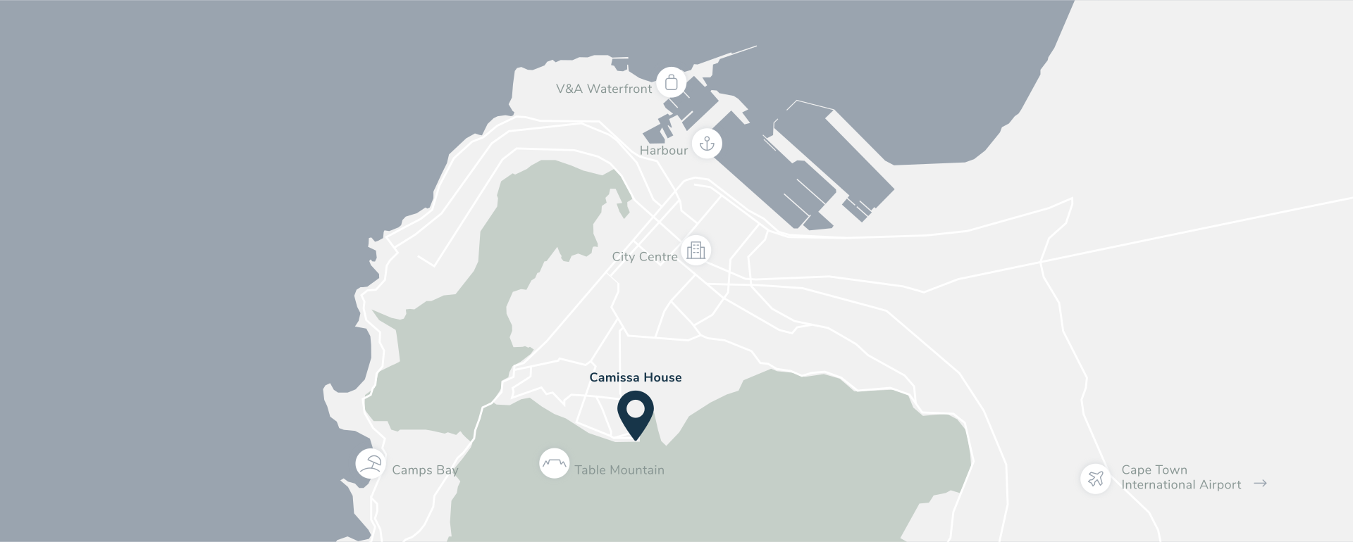 Camissa House Location Map