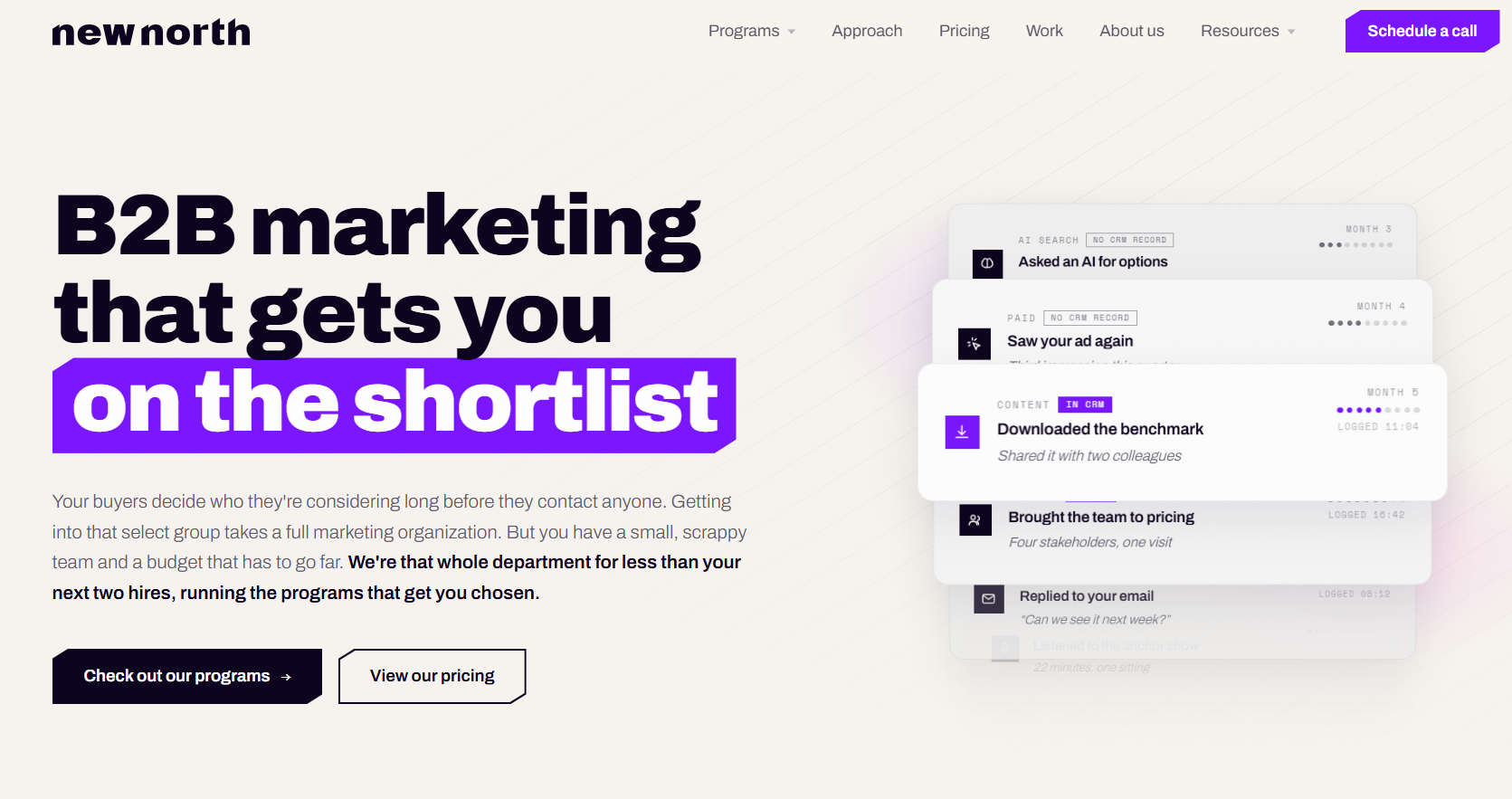 New North, a B2B marketing agency for lean tech teams