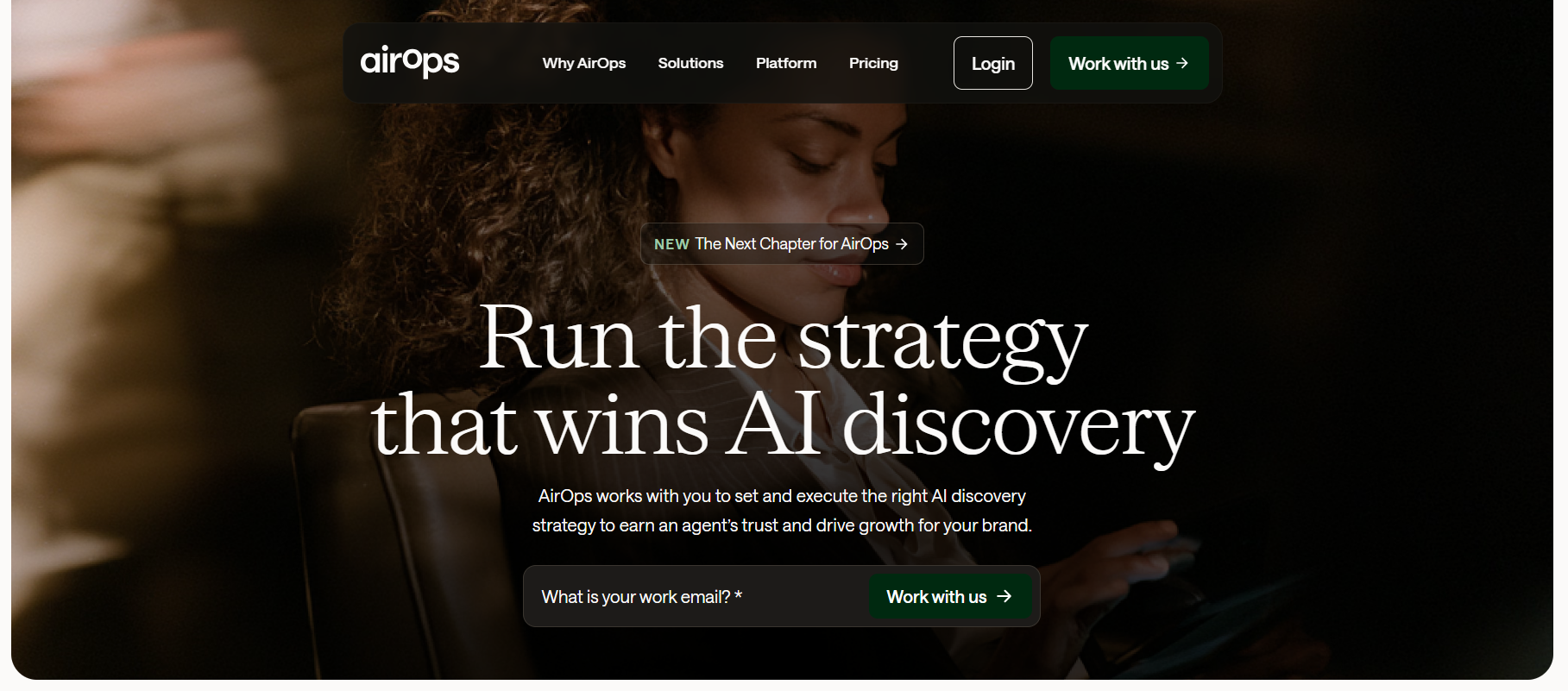 AirOps AEO software running a no-code workflow for AI search content at scale