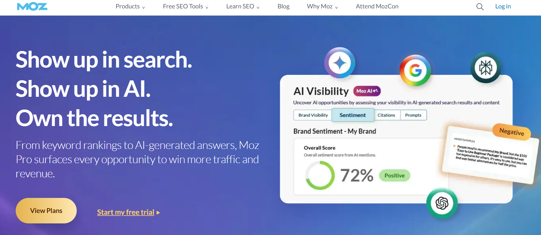 Moz Pro Domain Authority dashboard, a beginner friendly tool similar to Ahrefs