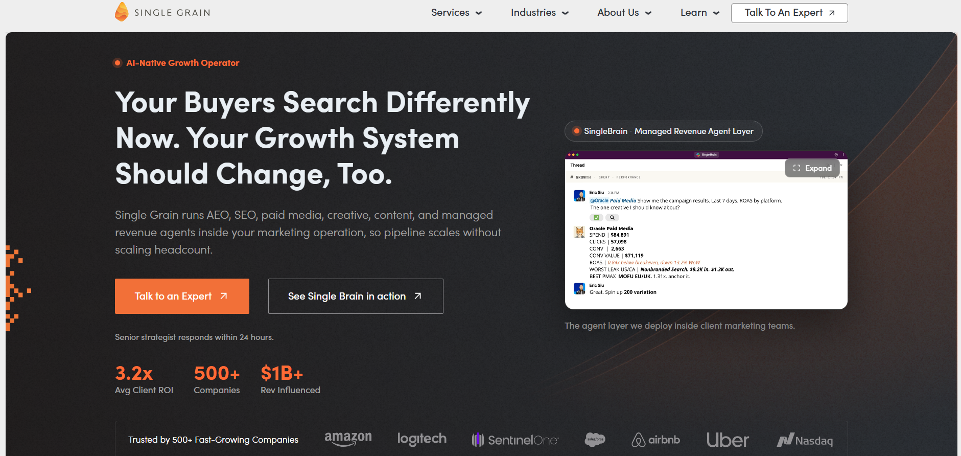 Single Grain, an integrated B2B digital marketing agency