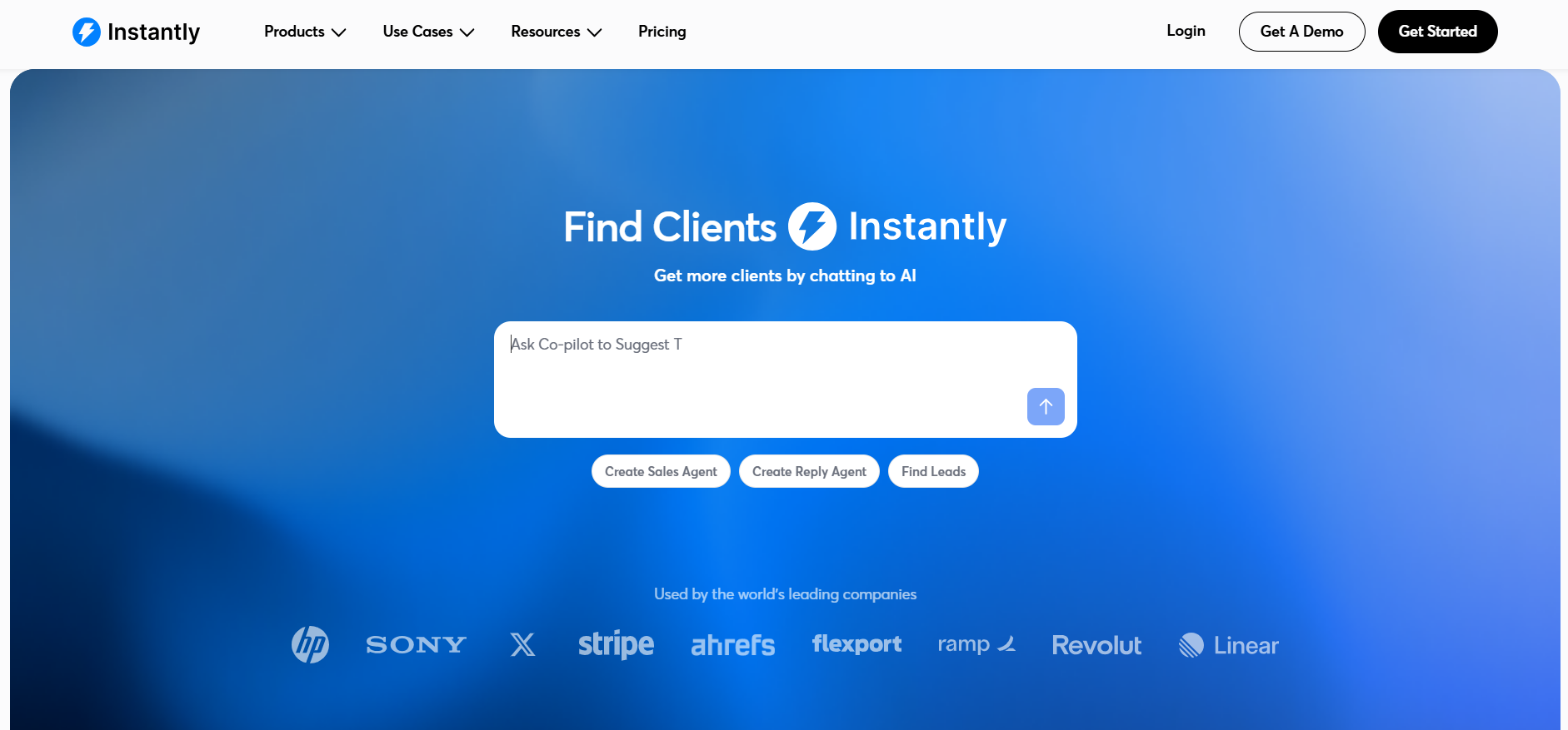 Instantly cold outreach tool showing unlimited inbox sending and automated warmup