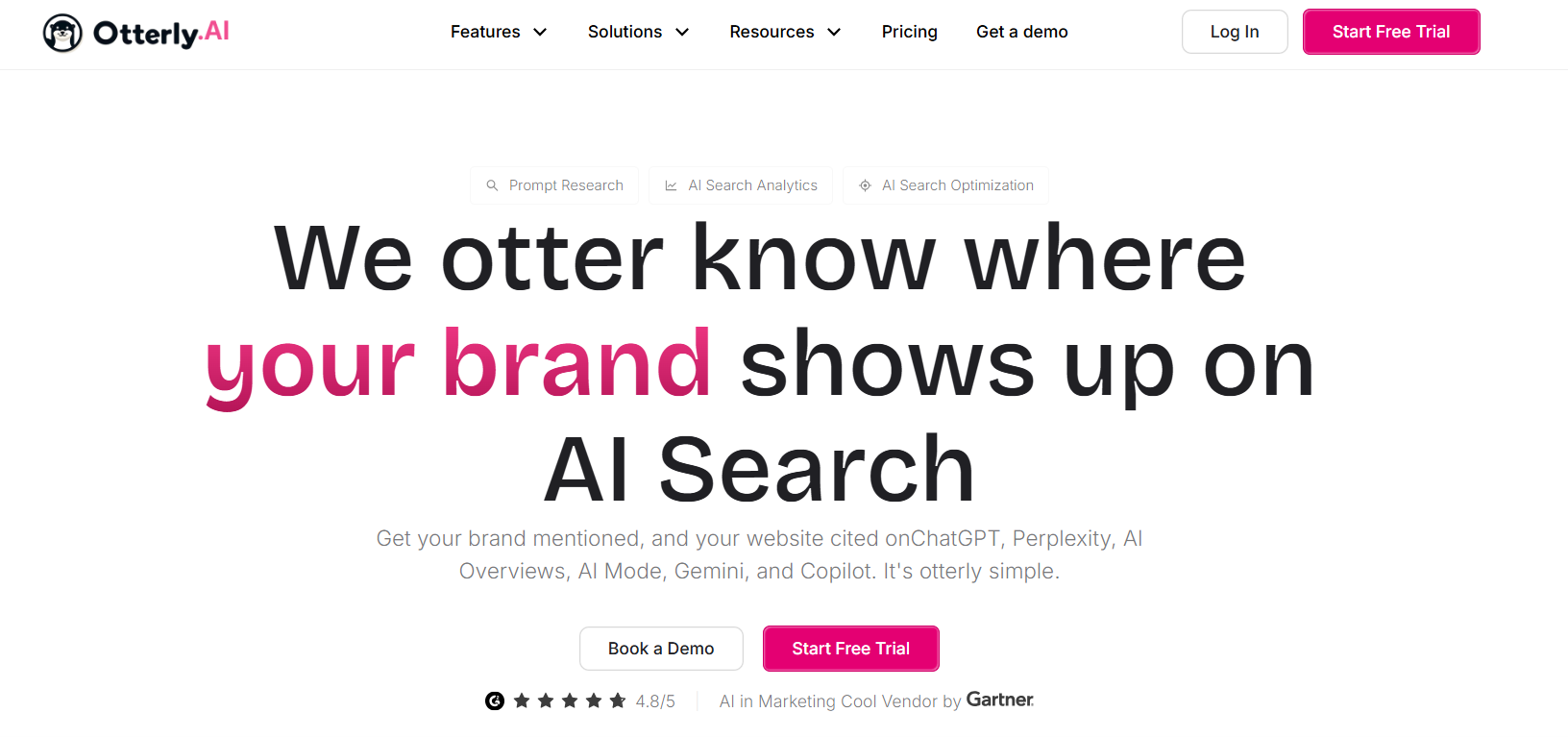Otterly.ai AEO software tracking brand mentions in ChatGPT and Google AI Overviews
