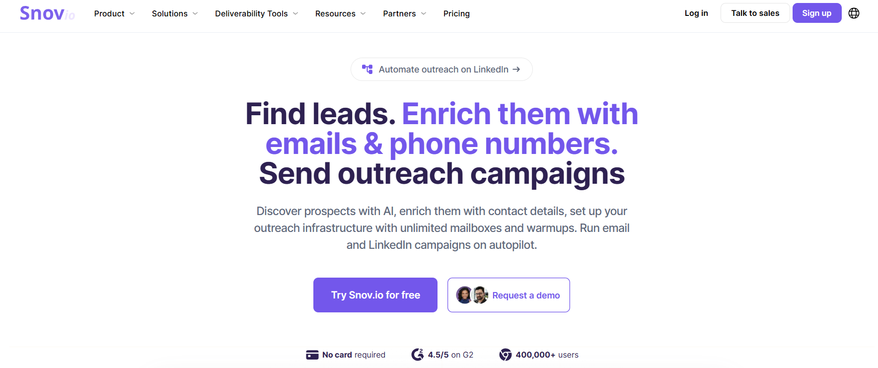 Snov.io cold outreach tool with email finder, verifier, and drip campaigns