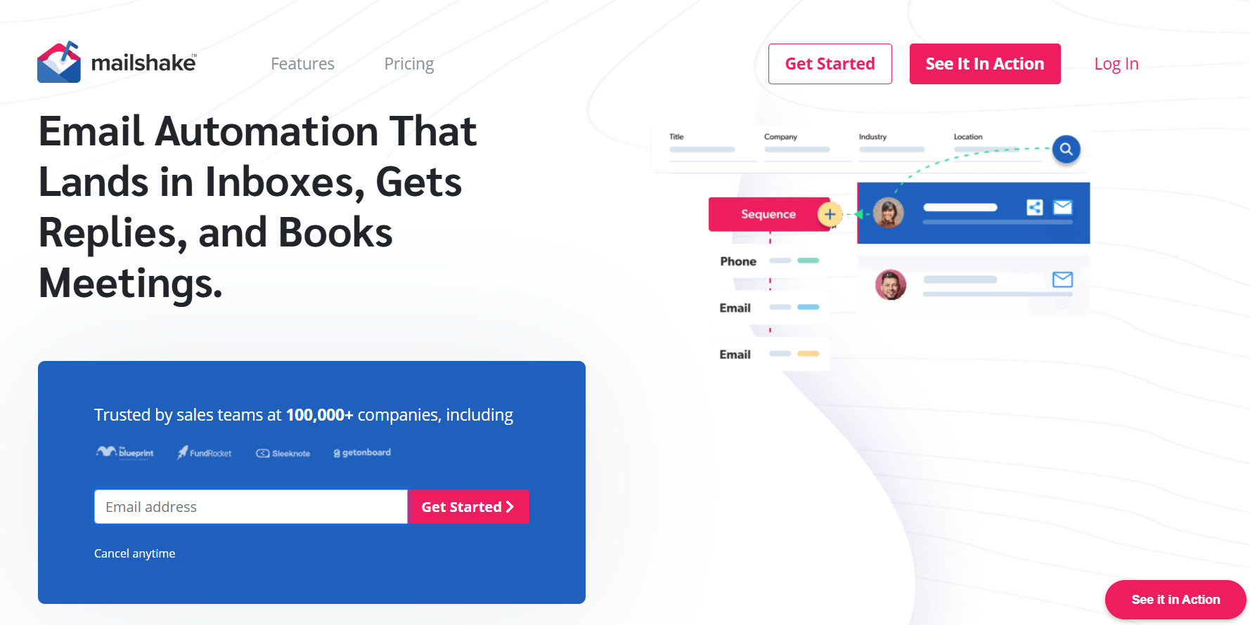 Mailshake AI cold outreach tool sequencing email, social, and phone touches