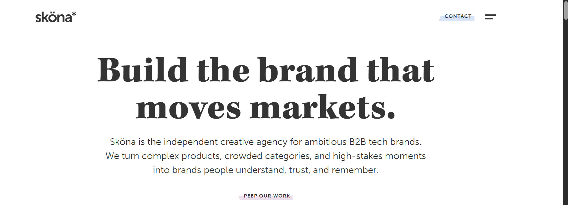 Sköna, a B2B tech branding and marketing agency