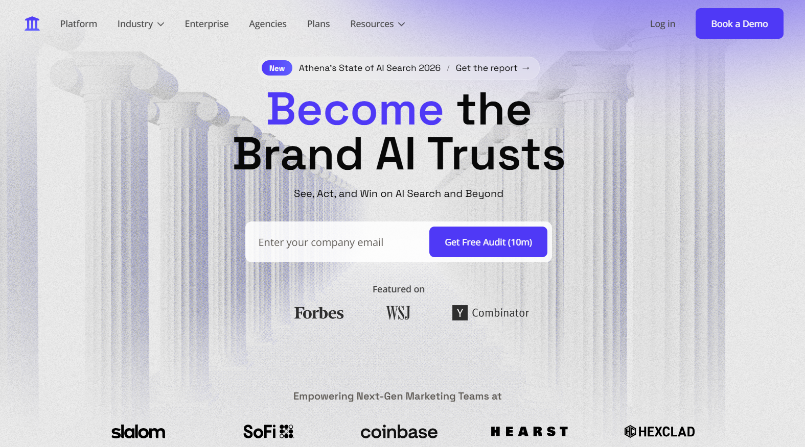 AthenaHQ AI visibility tool tying AEO citations to leads and revenue