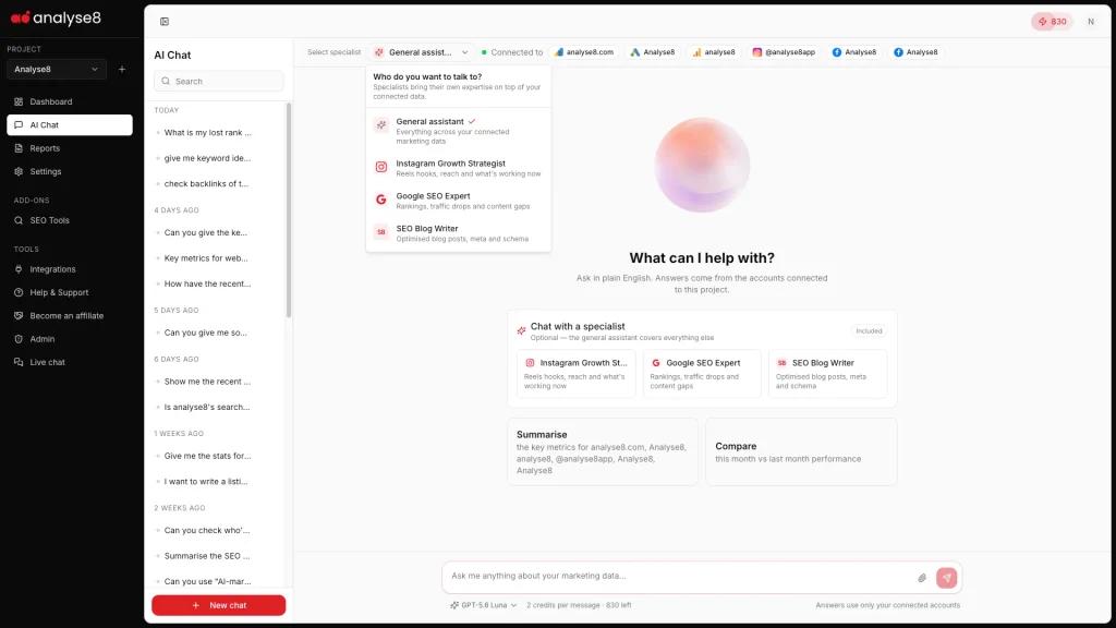 Analyse8 AI specialists