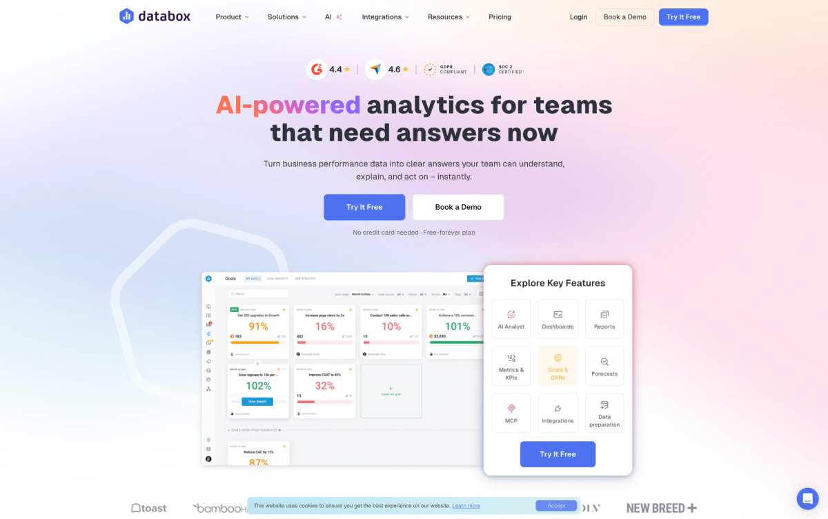 databox website screenshot