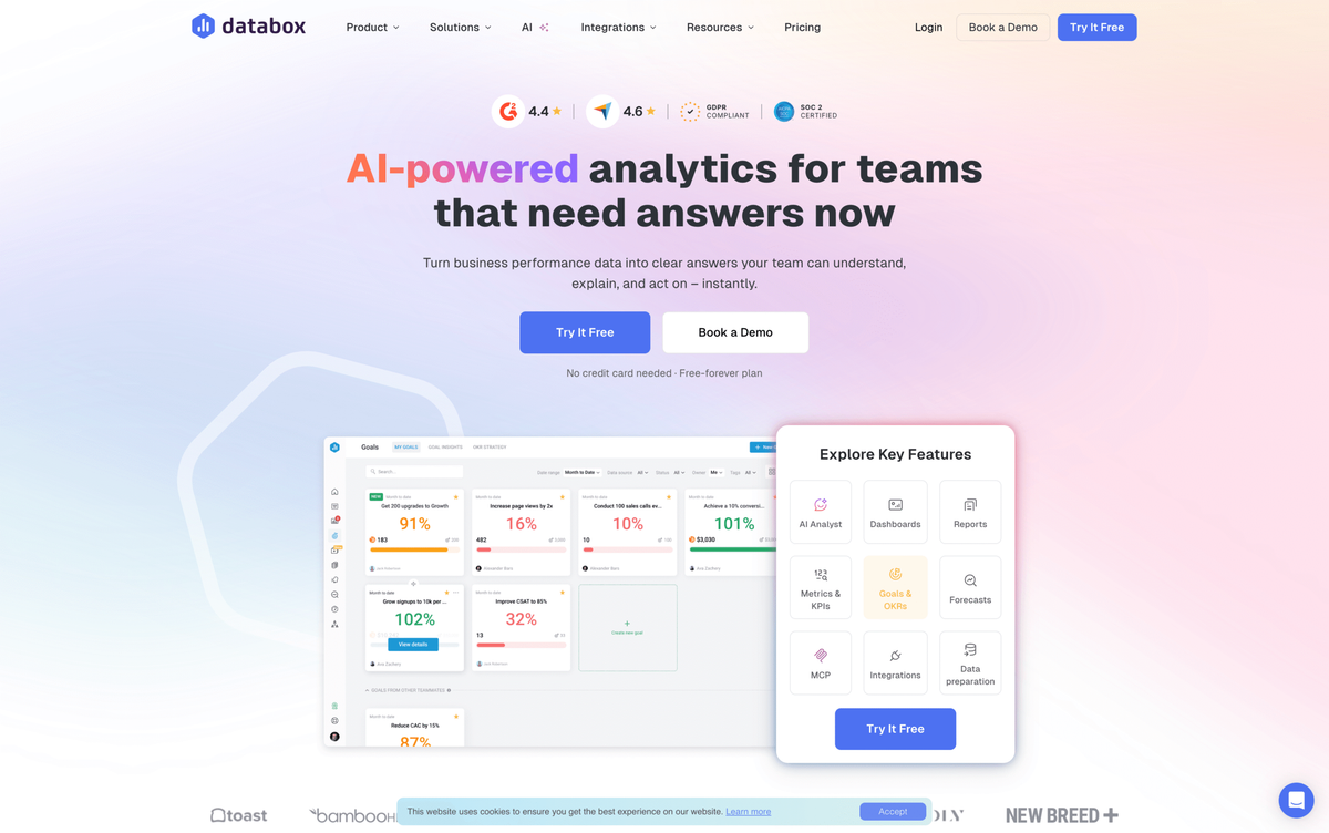 databox website screenshot