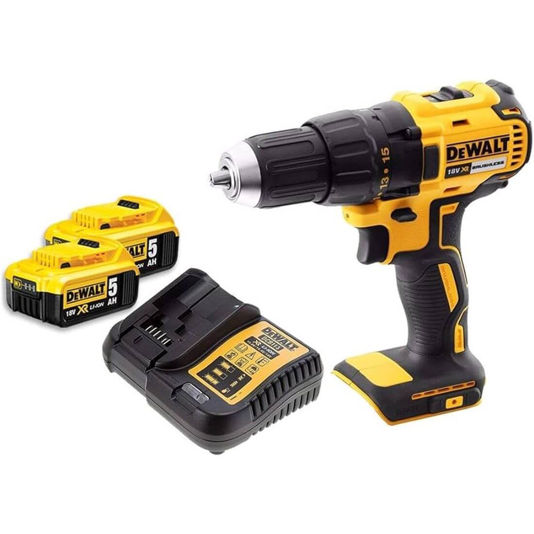 Cordless Drill 18V With 2 x 5Ah Batteries And Charger