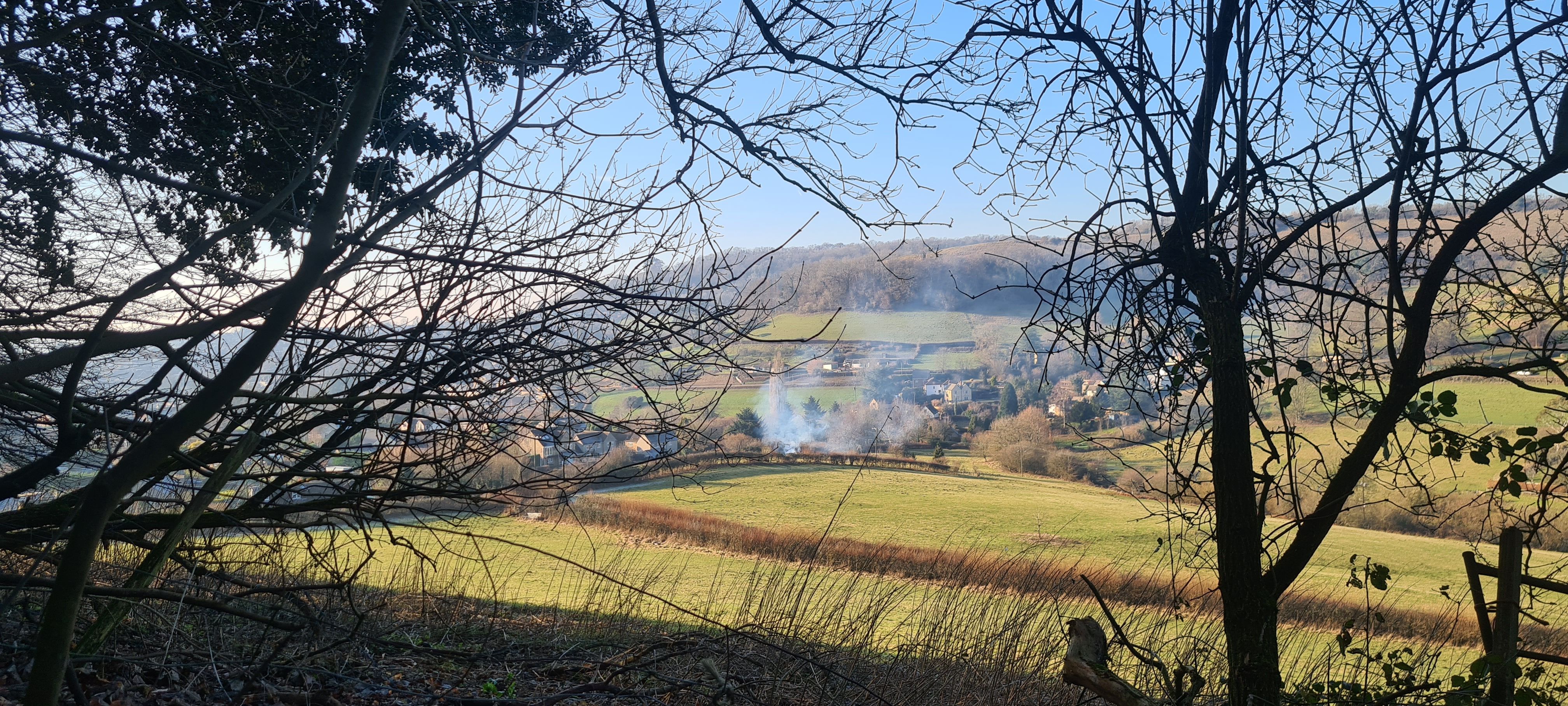 Looking down the valley