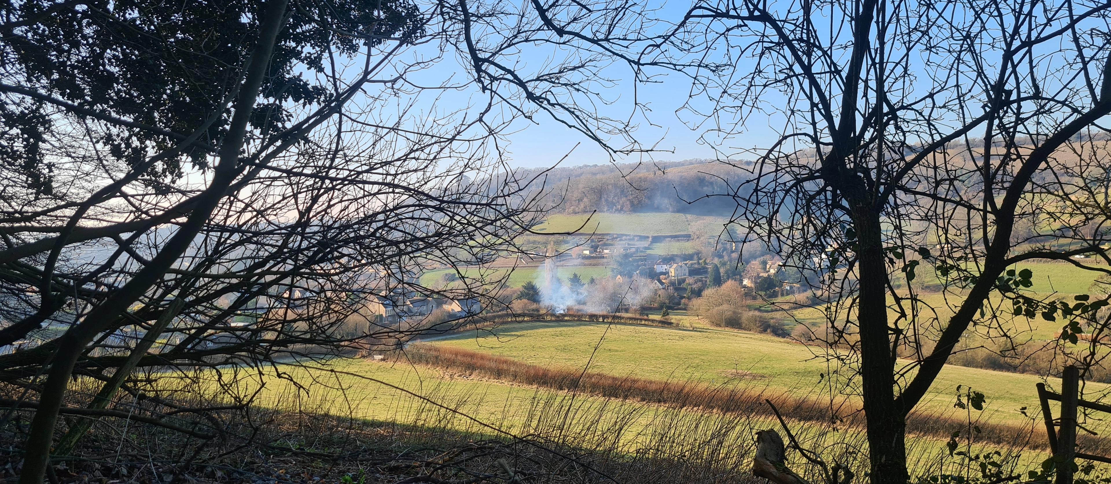 Looking down the valley