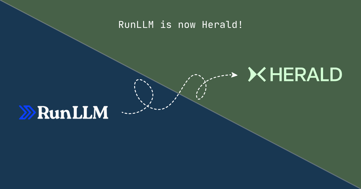 RunLLM is now Herald!