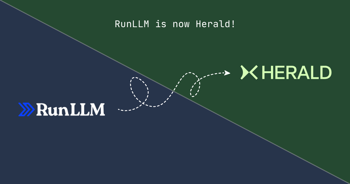 RunLLM is now Herald!