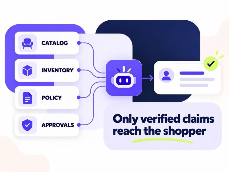 Illustrative source-of-truth diagram: catalog, inventory, policy, and approvals.
