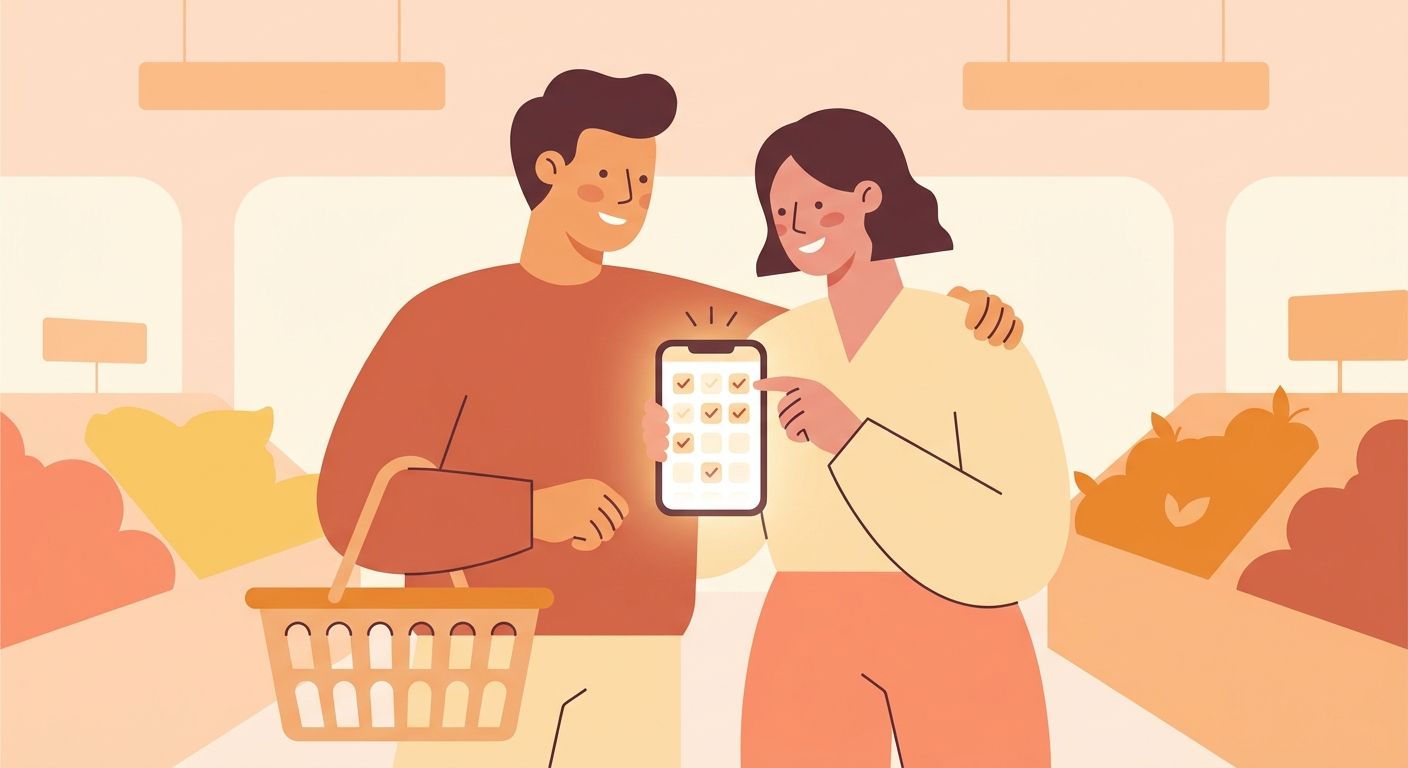 Comment les couples peuvent se répartir les courses équitablement grâce à une application