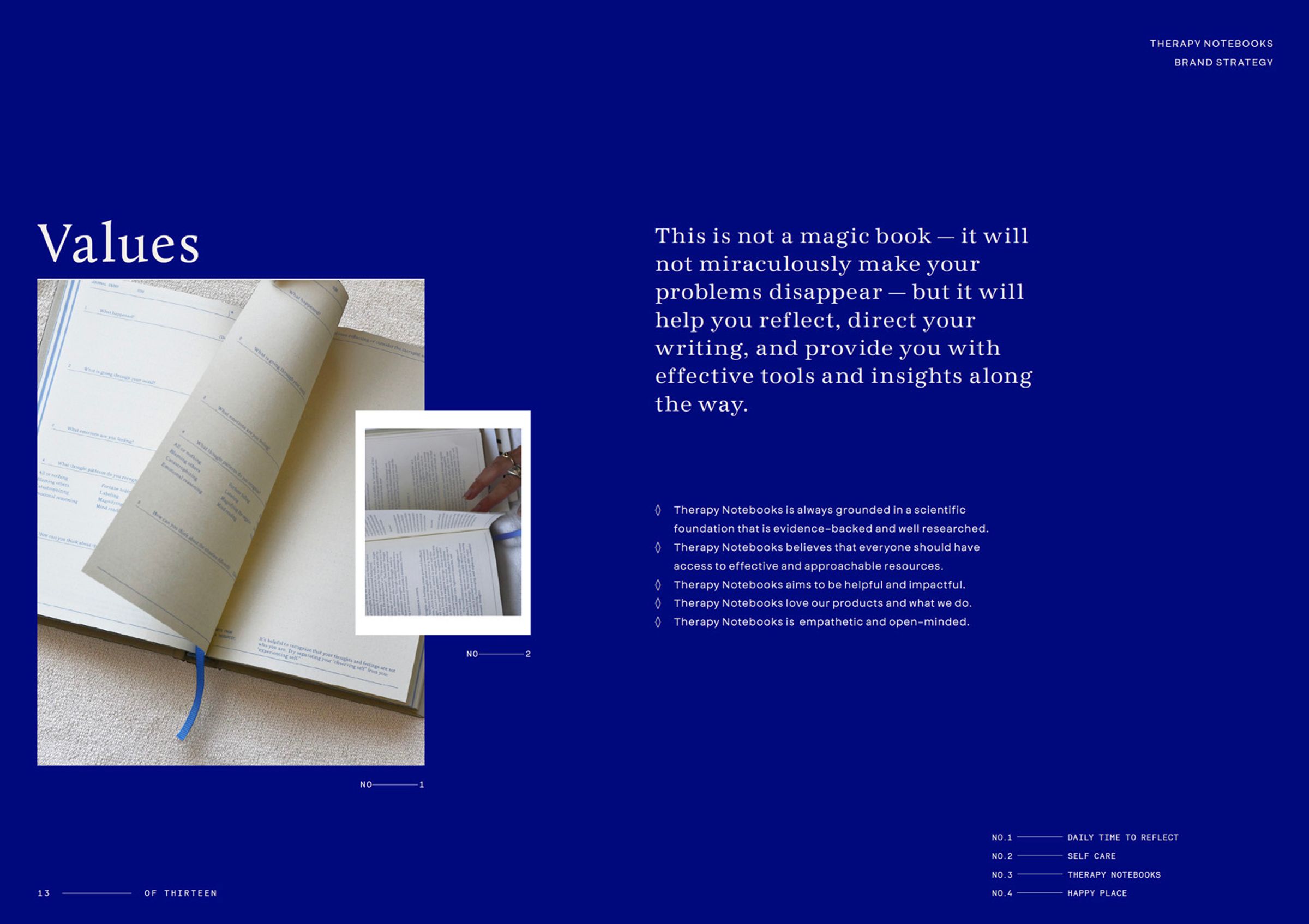 Brand guidelines design of values