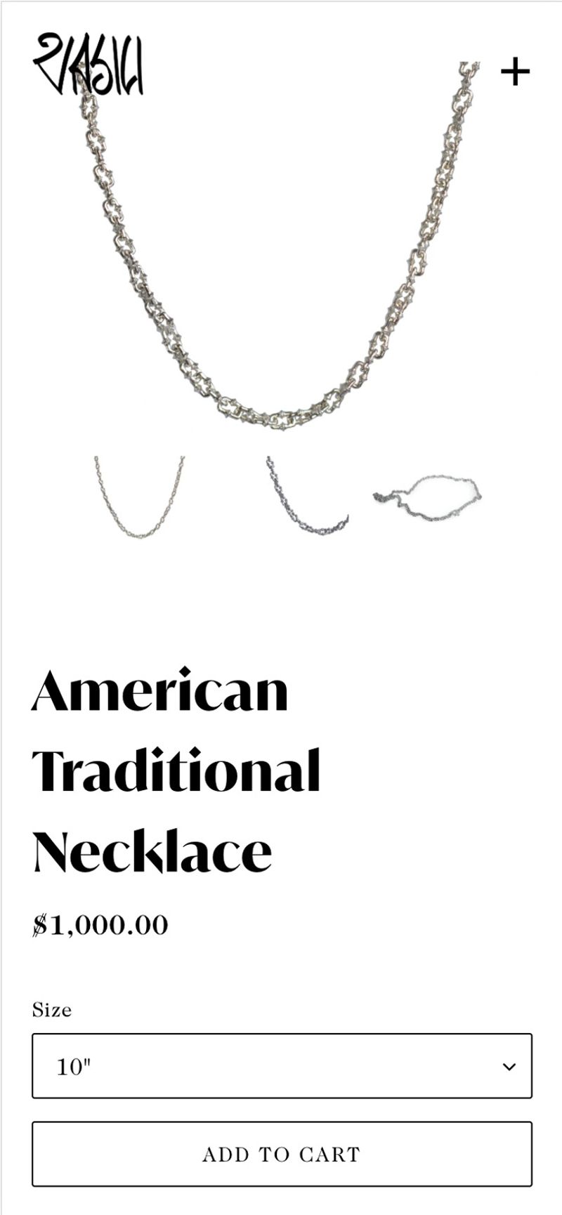 mobile product page web design for jewelry brand