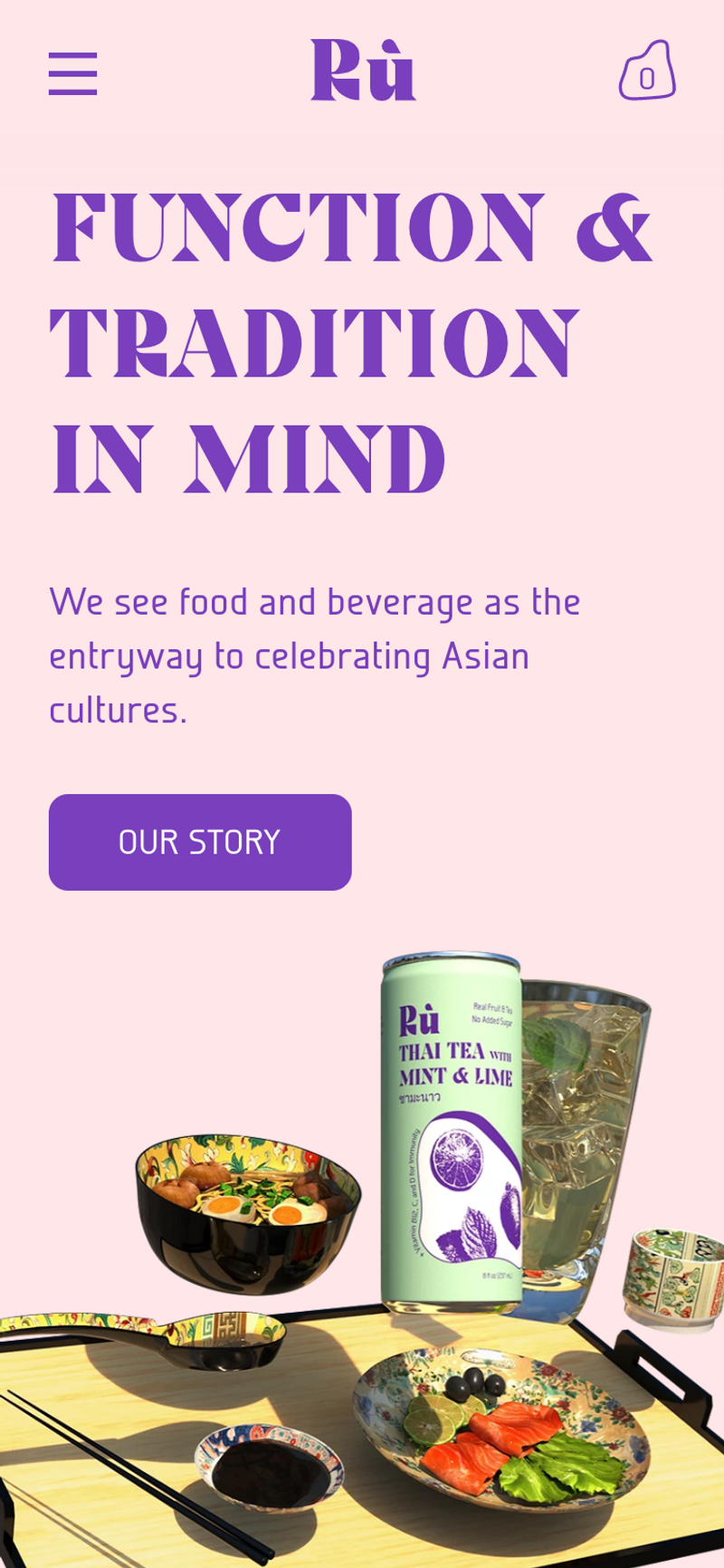 Web design for 3D render or functional beverage